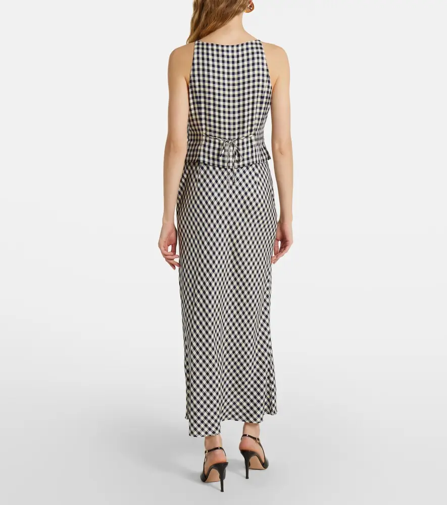 Rixo Kimmy checked maxi dress | Thumbnail 4