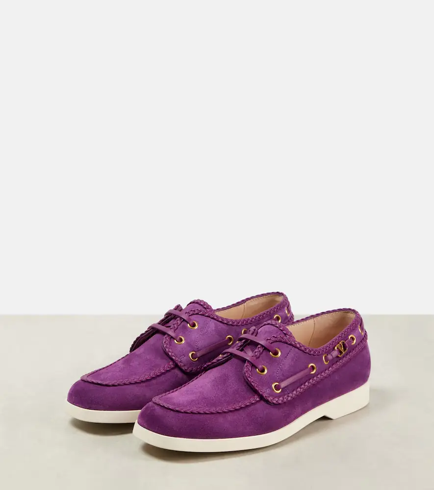 Valentino Garavani Palm Avenue suede boat shoes | Thumbnail 3 Valentino Garavani Palm Avenue suede boat shoes | Thumbnail 3