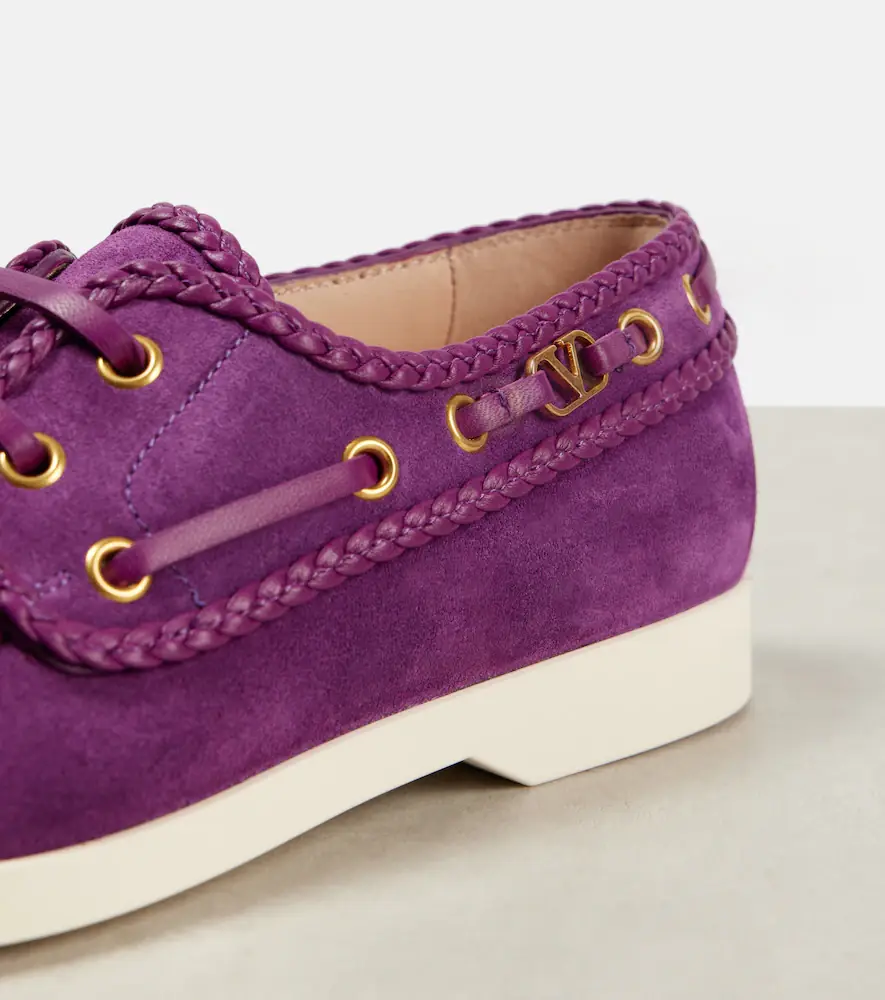 Valentino Garavani Palm Avenue suede boat shoes | Thumbnail 4 Valentino Garavani Palm Avenue suede boat shoes | Thumbnail 4