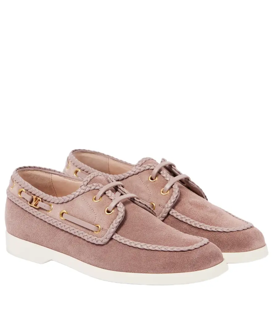 Valentino Garavani Palm Avenue suede boat shoes