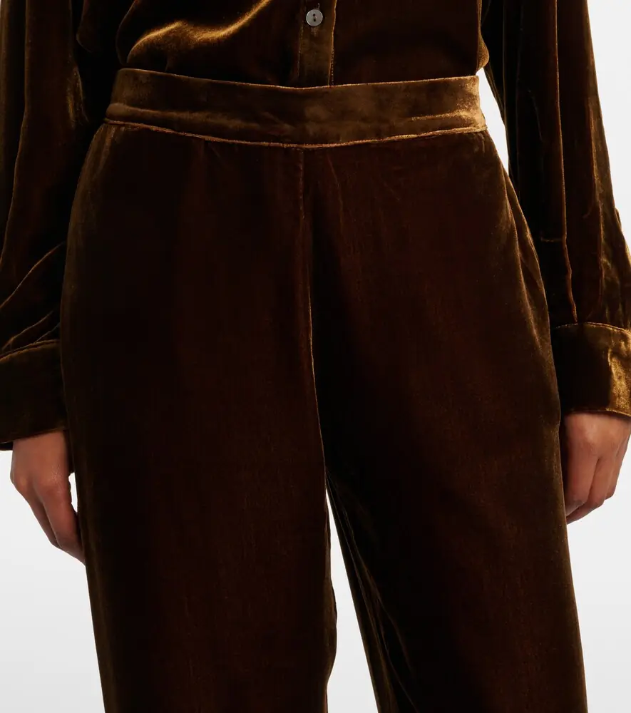 ASCENO London velvet pajama pants | Thumbnail 5