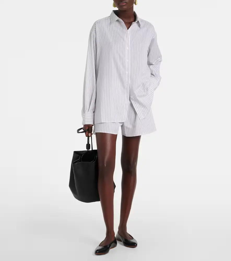 ASCENO Cairo striped cotton-blend shorts | Thumbnail 2