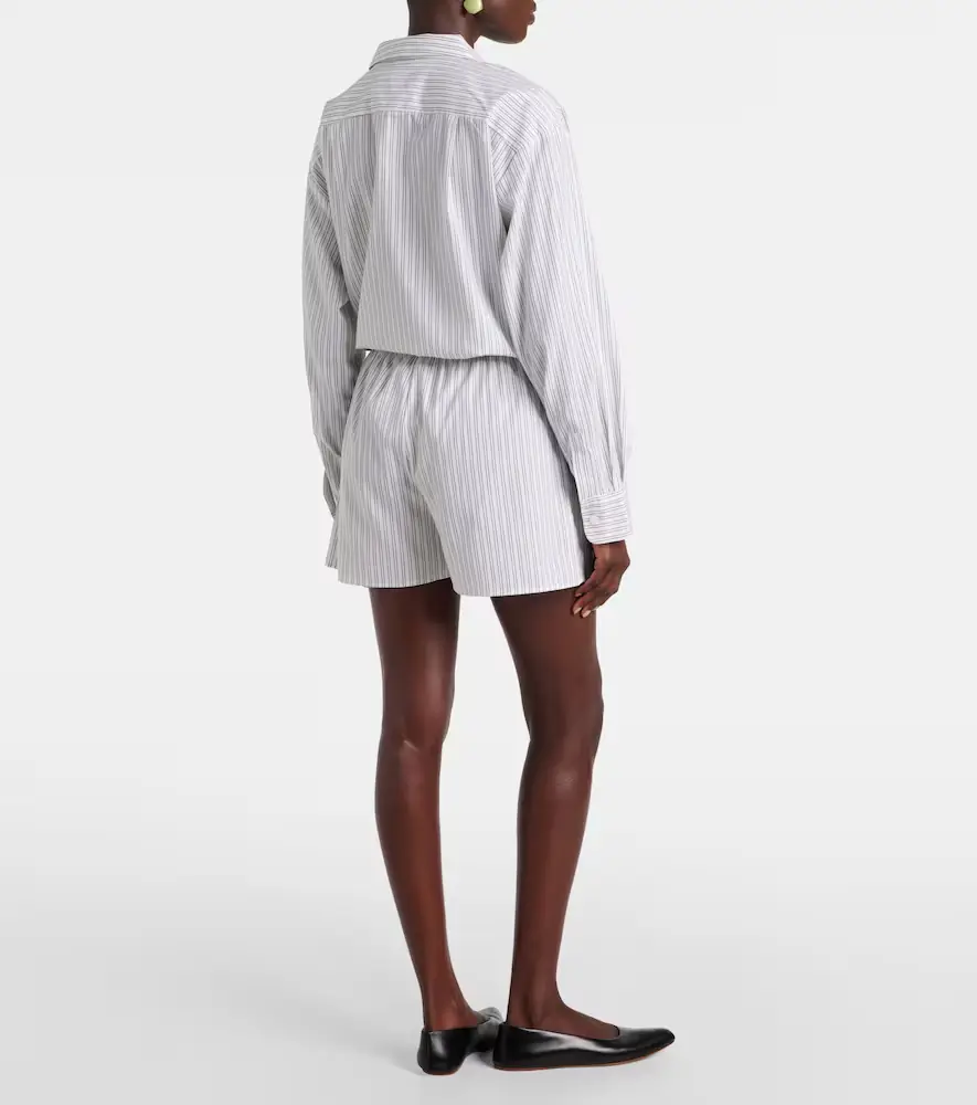 ASCENO Cairo striped cotton-blend shorts | Thumbnail 3