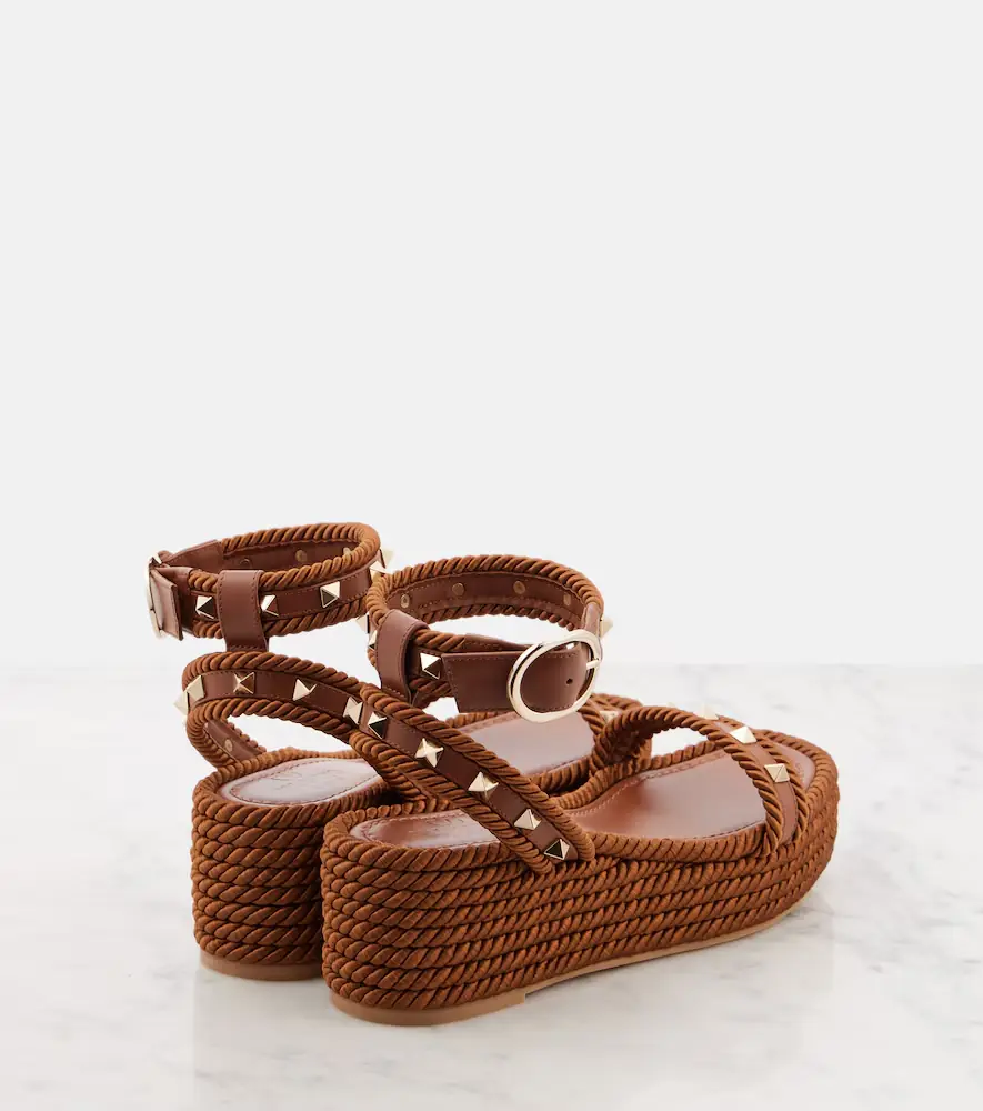 Valentino Garavani Rockstud Torchon leather espadrilles | Thumbnail 4 Valentino Garavani Rockstud Torchon leather espadrilles | Thumbnail 4