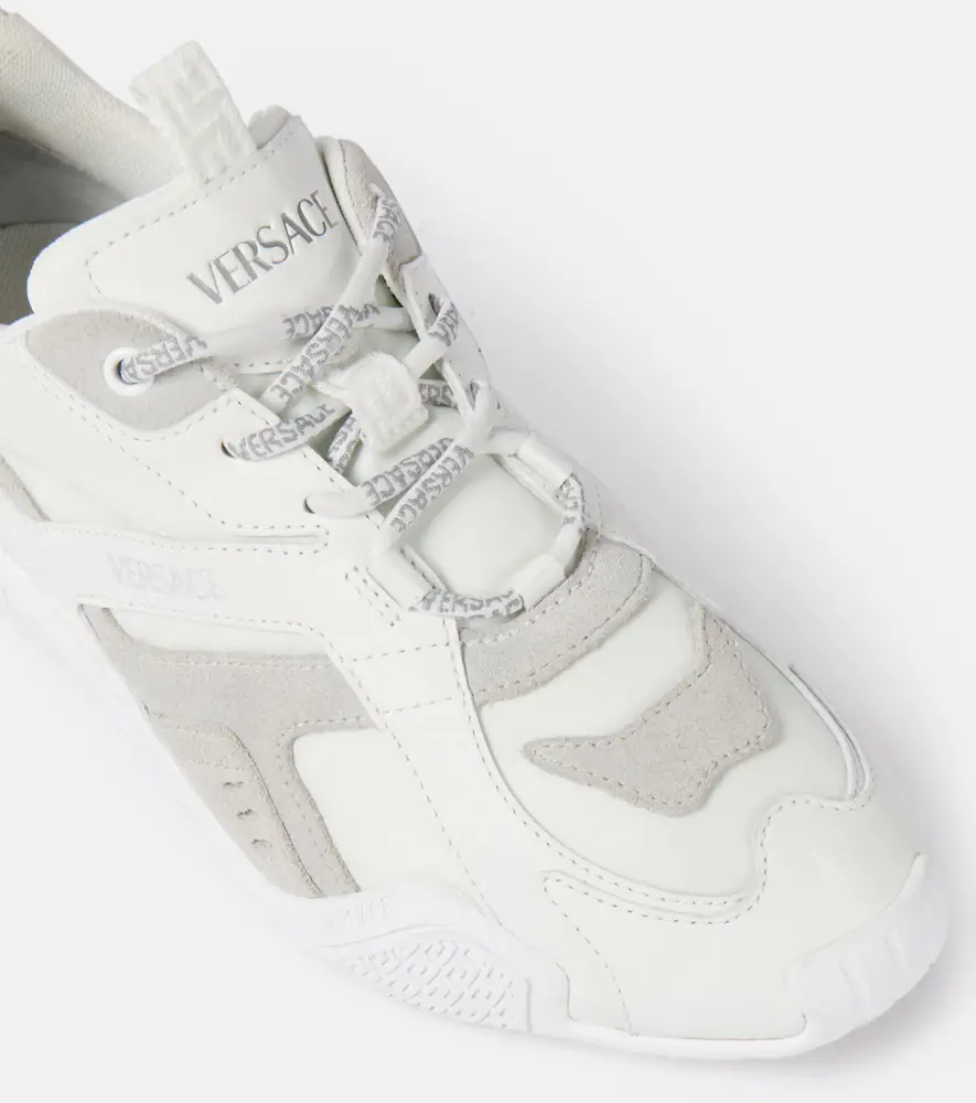 Versace Galaxia suede-trimmed leather sneakers | Thumbnail 2 Versace Galaxia suede-trimmed leather sneakers | Thumbnail 2