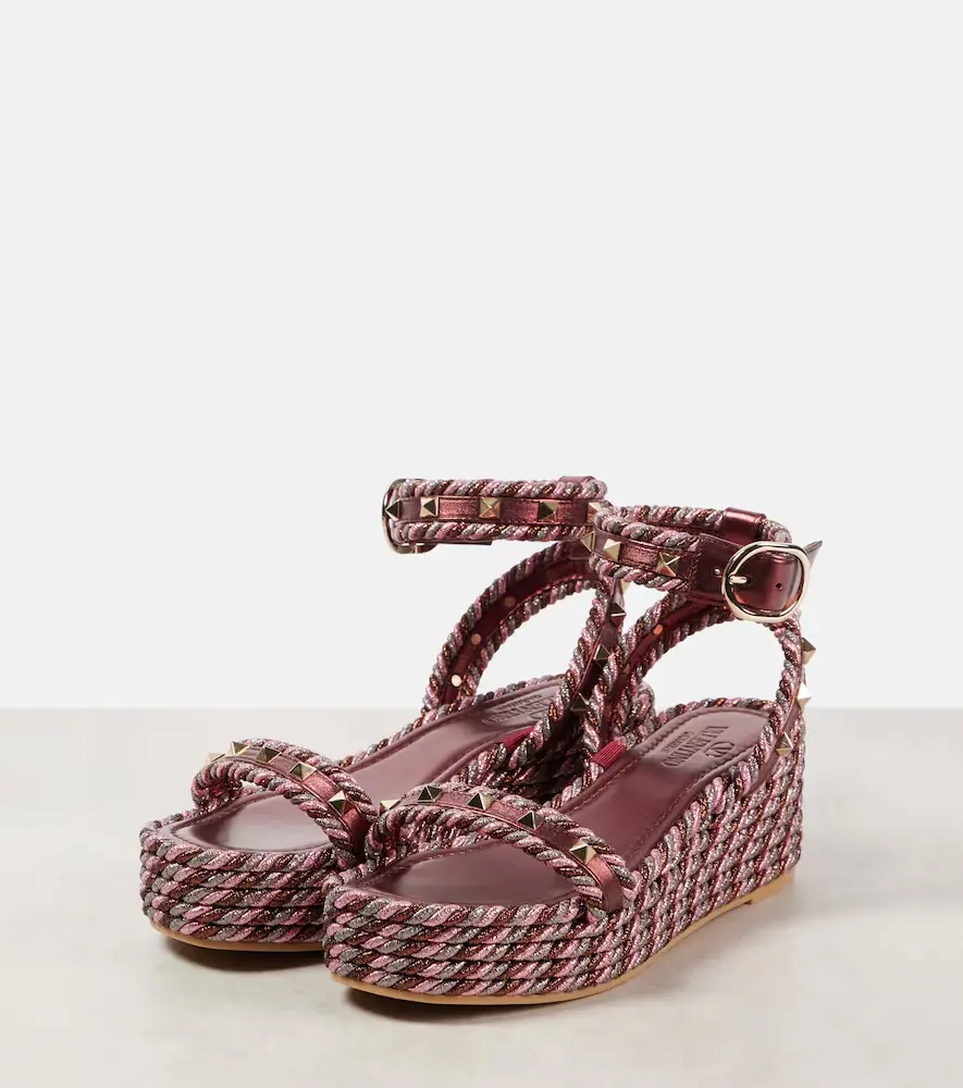 Valentino Garavani Rockstud Torchon espadrille sandals | Thumbnail 4 Valentino Garavani Rockstud Torchon espadrille sandals | Thumbnail 4