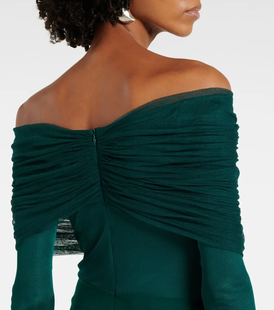 Christopher Esber Sonora ruched silk tulle-trimmed maxi dress | Thumbnail 6 Christopher Esber Sonora ruched silk tulle-trimmed maxi dress | Thumbnail 6