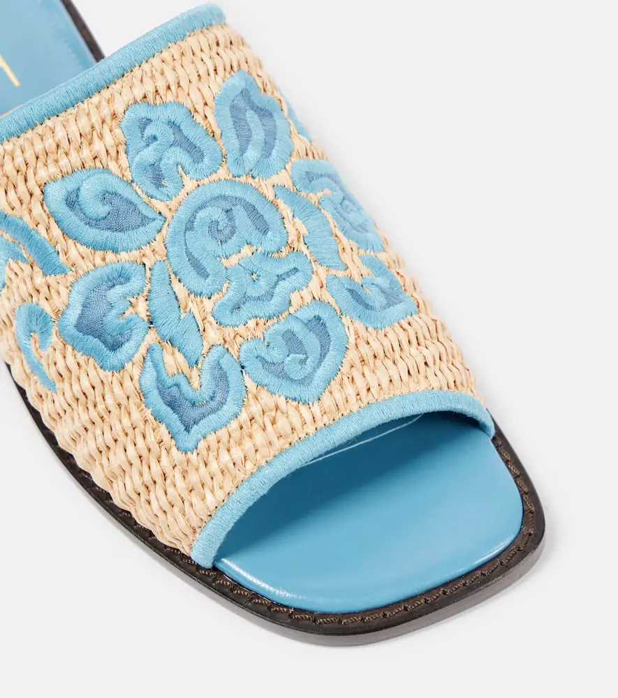 Etro Leather espadrille slides | Thumbnail 2