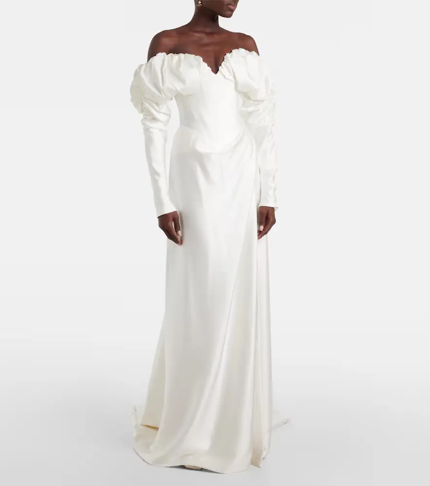 Vivienne Westwood Bridal Ember off-shoulder satin corset gown | Thumbnail 2