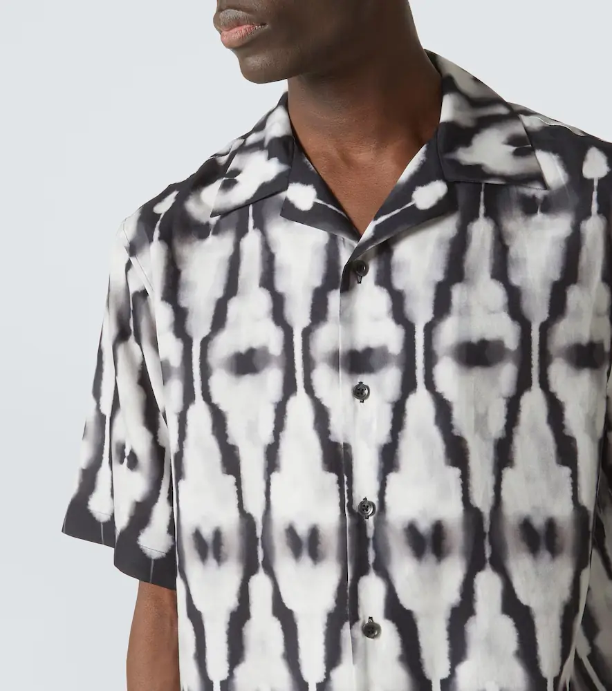 Commas Ritual printed cotton and silk shirt | Thumbnail 2