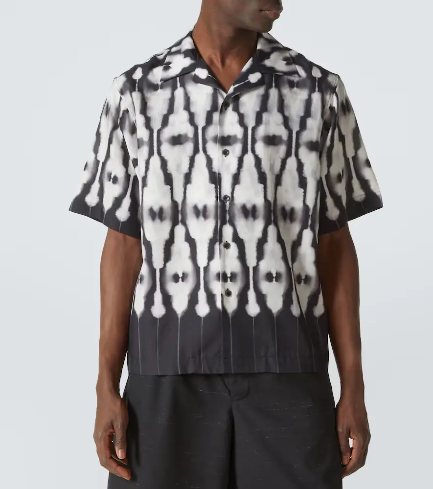 Commas Ritual printed cotton and silk shirt | Thumbnail 6