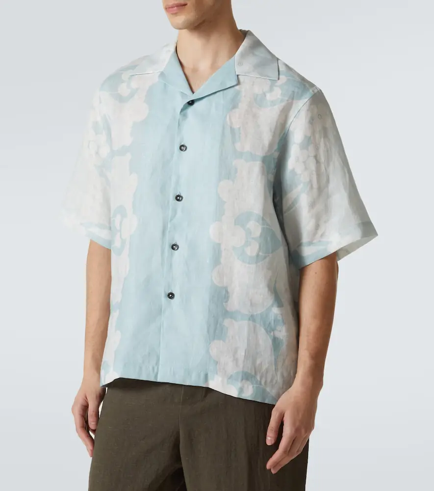 Commas Paradise Floral linen bowling shirt | Thumbnail 4 Commas Paradise Floral linen bowling shirt | Thumbnail 4