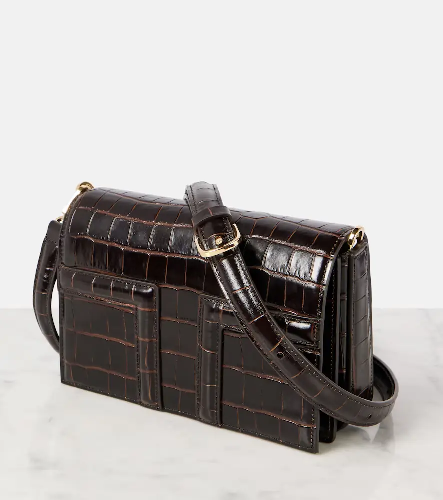 Toteme T-Flap Mini croc-effect tote bag | Thumbnail 3