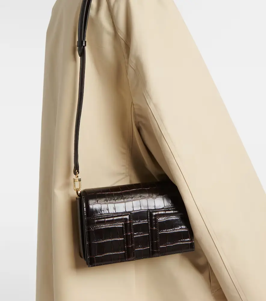 Toteme T-Flap Mini croc-effect tote bag | Thumbnail 5