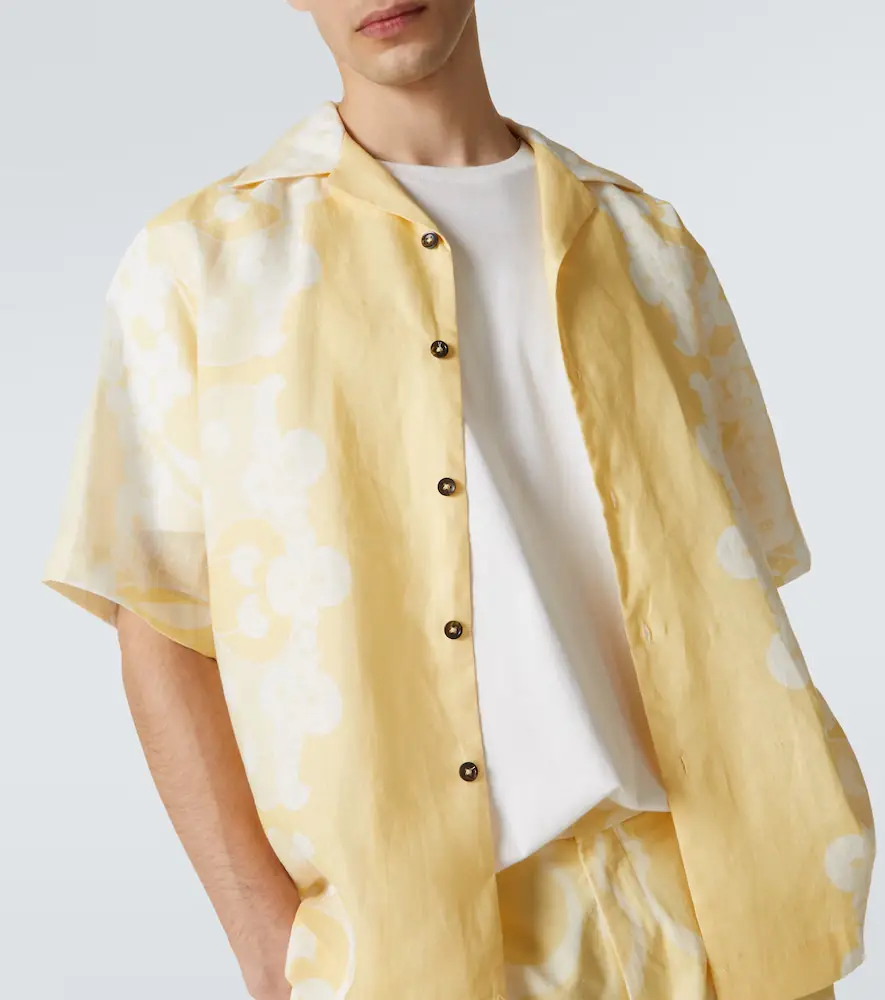 Commas Floral linen bowling shirt | Thumbnail 3