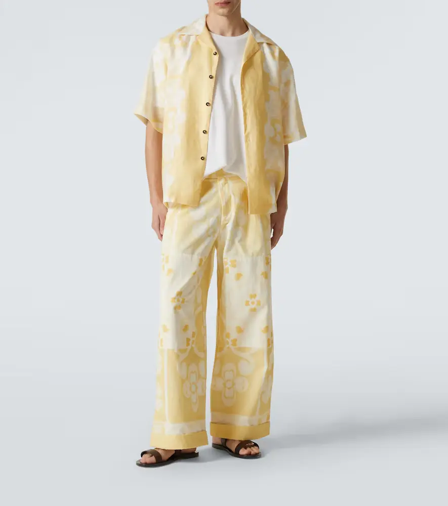 Commas Floral linen bowling shirt | Thumbnail 4