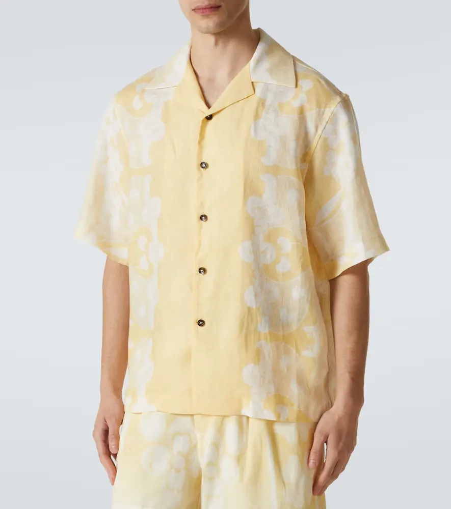 Commas Floral linen bowling shirt | Thumbnail 5