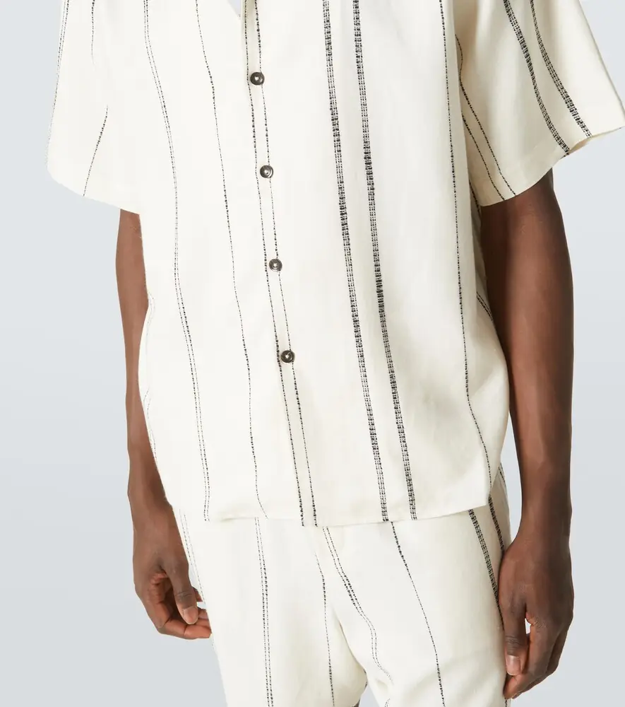 Commas Striped linen and cotton shirt | Thumbnail 4