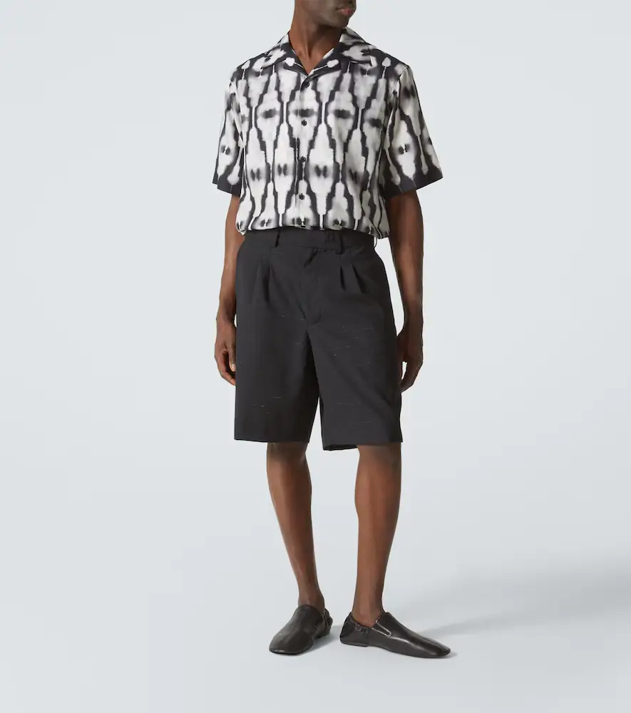 Commas Heathered cotton and wool shorts | Thumbnail 2 Commas Heathered cotton and wool shorts | Thumbnail 2