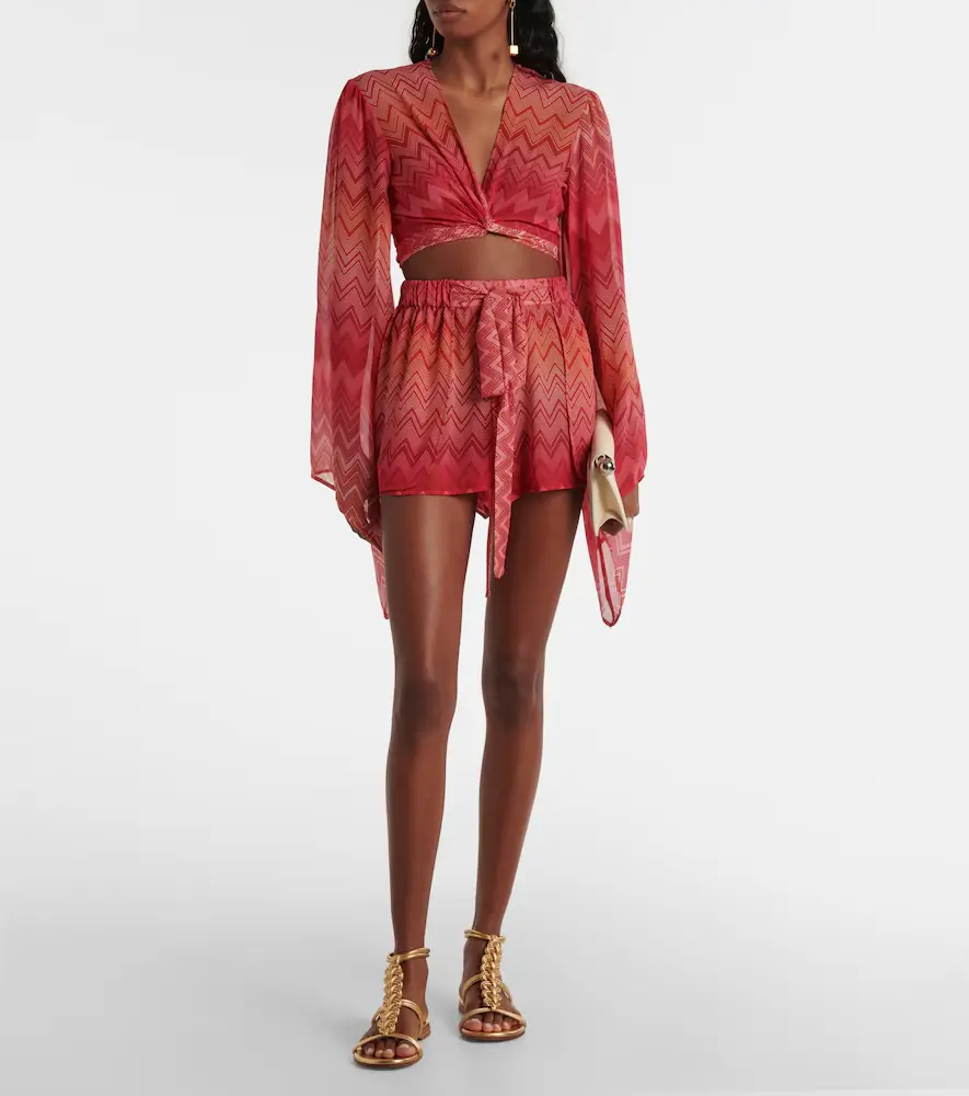 Missoni Zigzag printed silk shorts | Thumbnail 2 Missoni Zigzag printed silk shorts | Thumbnail 2