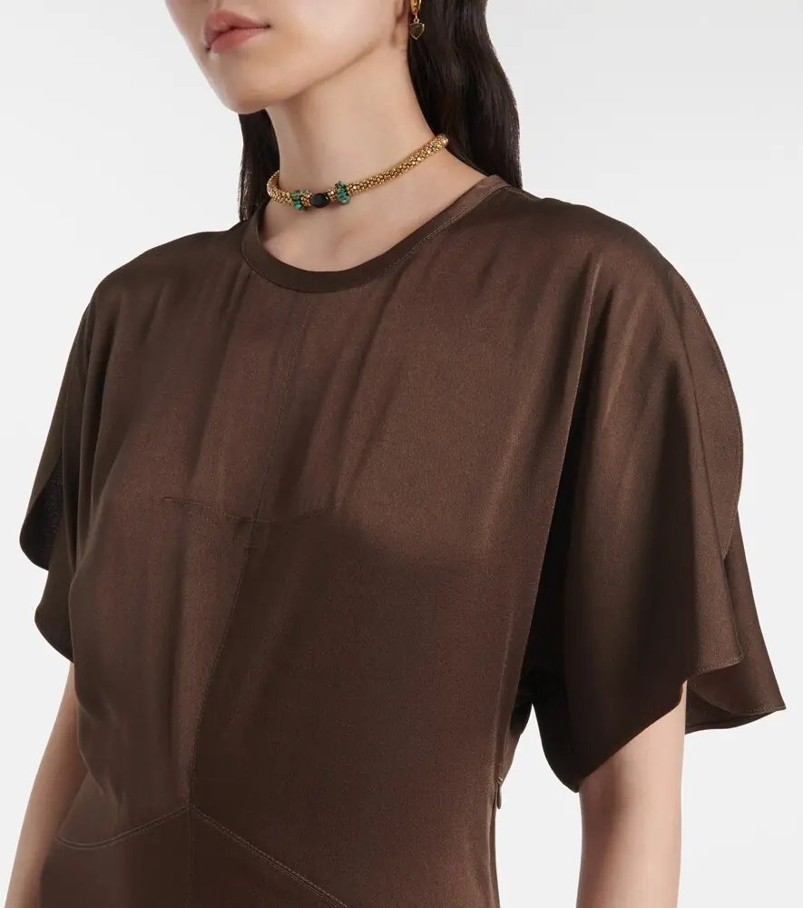 Isabel Marant Keany satin midi dress | Thumbnail 3