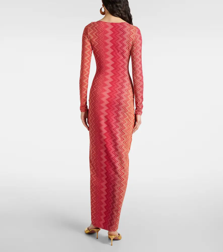 Missoni Chevron lamé midi dress | Thumbnail 4