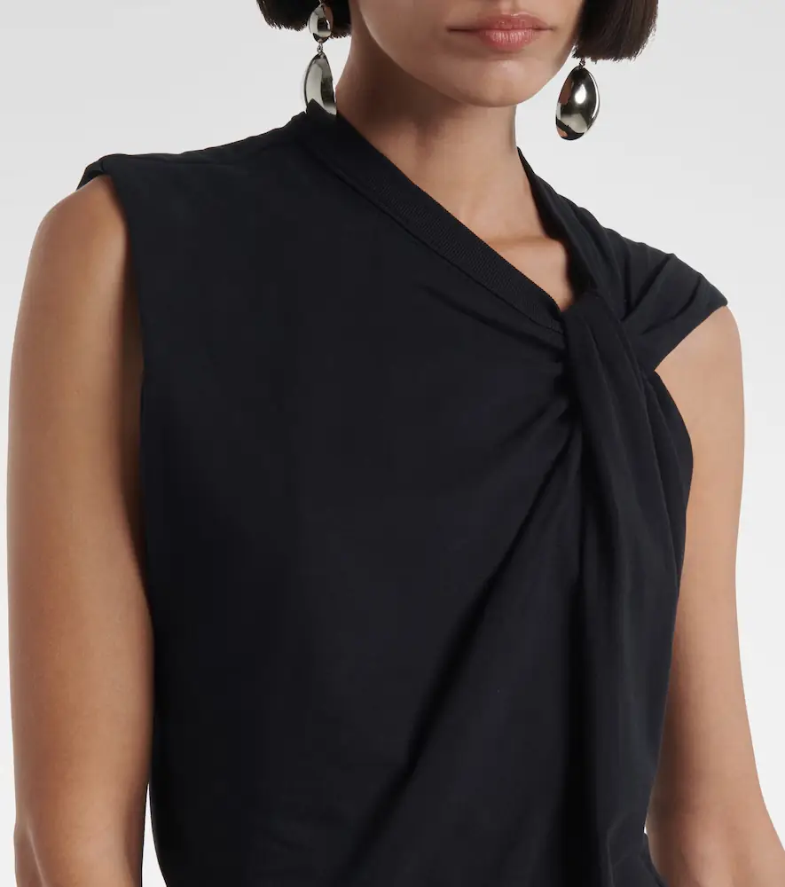Isabel Marant Leany asymmetric cotton jersey minidress | Thumbnail 4