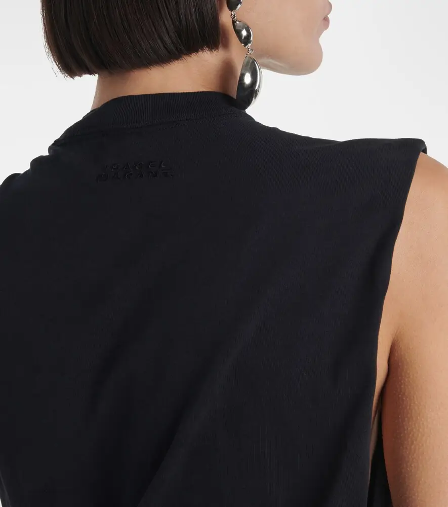 Isabel Marant Leany asymmetric cotton jersey minidress | Thumbnail 6