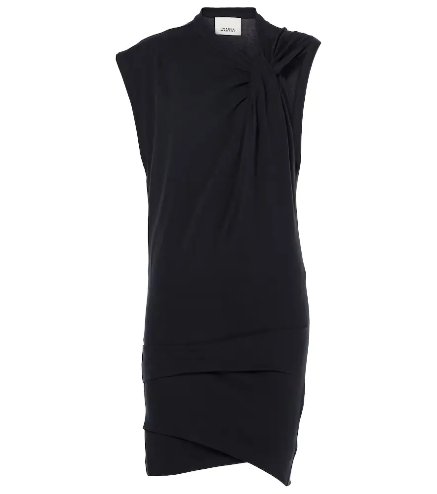 Isabel Marant Leany asymmetric cotton jersey minidress