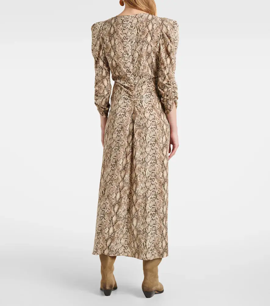 Isabel Marant Albini printed silk-blend midi dress | Thumbnail 4