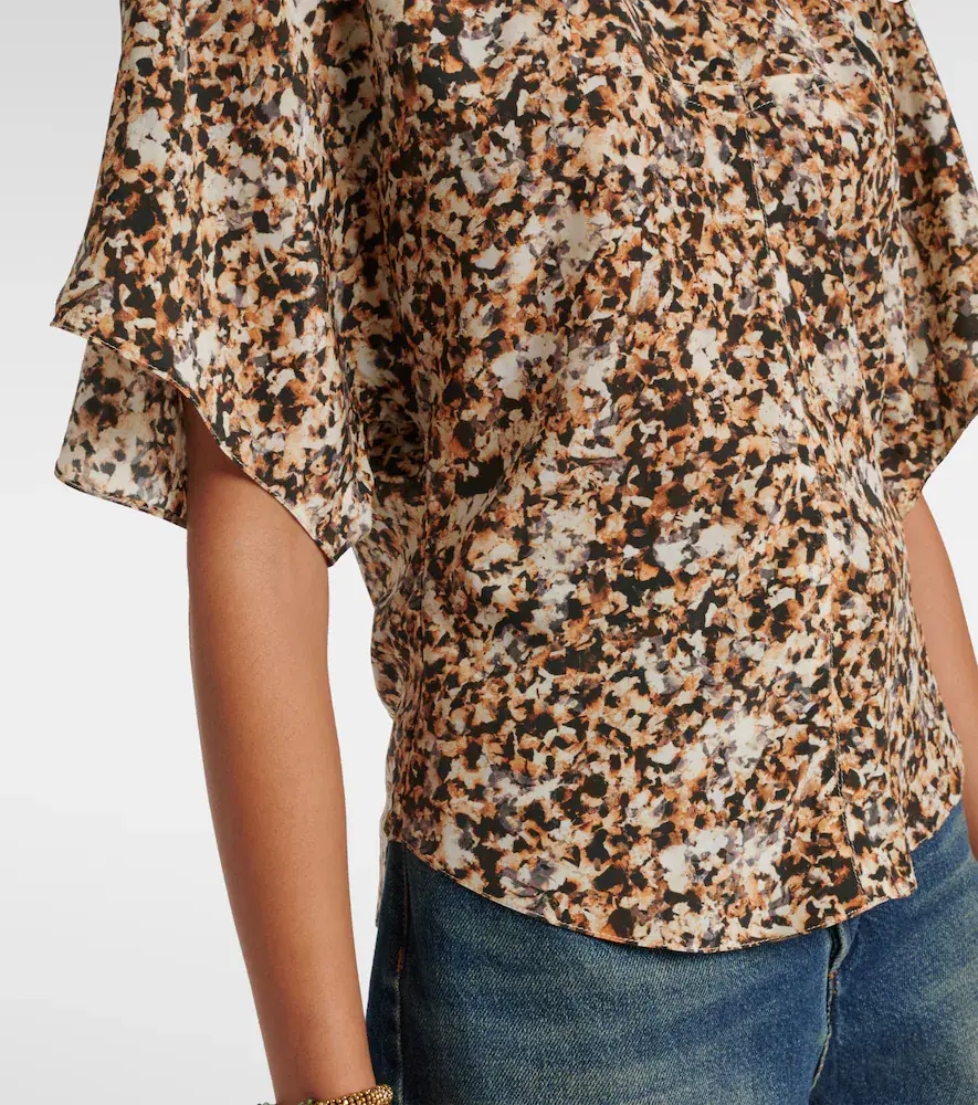 Isabel Marant Karlita printed silk-blend blouse | Thumbnail 3 Isabel Marant Karlita printed silk-blend blouse | Thumbnail 3