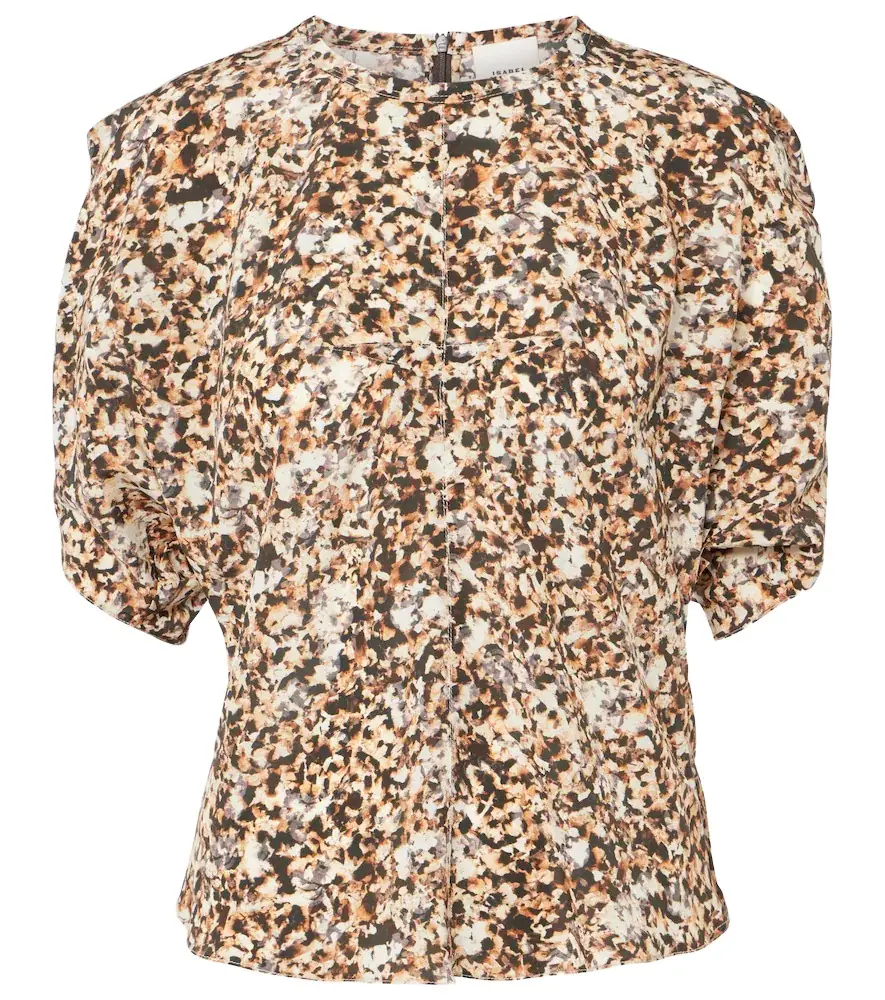 Isabel Marant Karlita printed silk-blend blouse