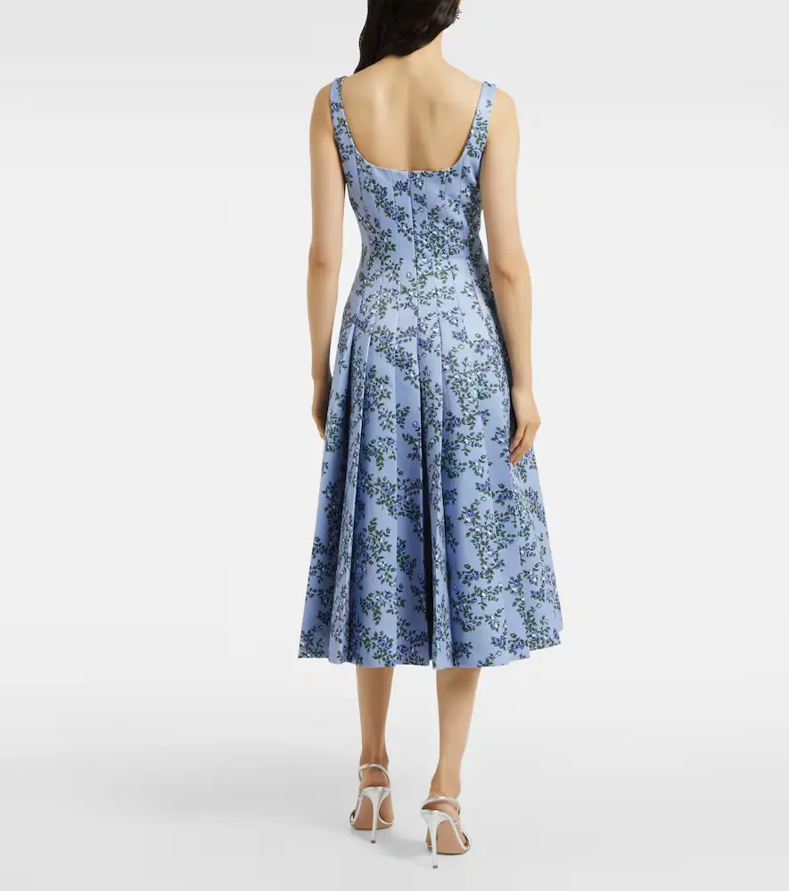 Emilia Wickstead Adele floral pleated midi dress | Thumbnail 2 Emilia Wickstead Adele floral pleated midi dress | Thumbnail 2