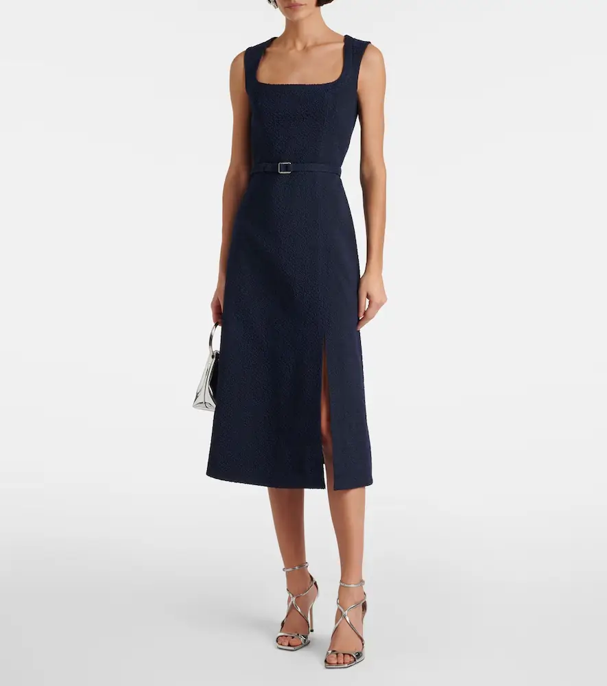 Emilia Wickstead Pinah cotton-blend bouclé midi dress | Thumbnail 2
