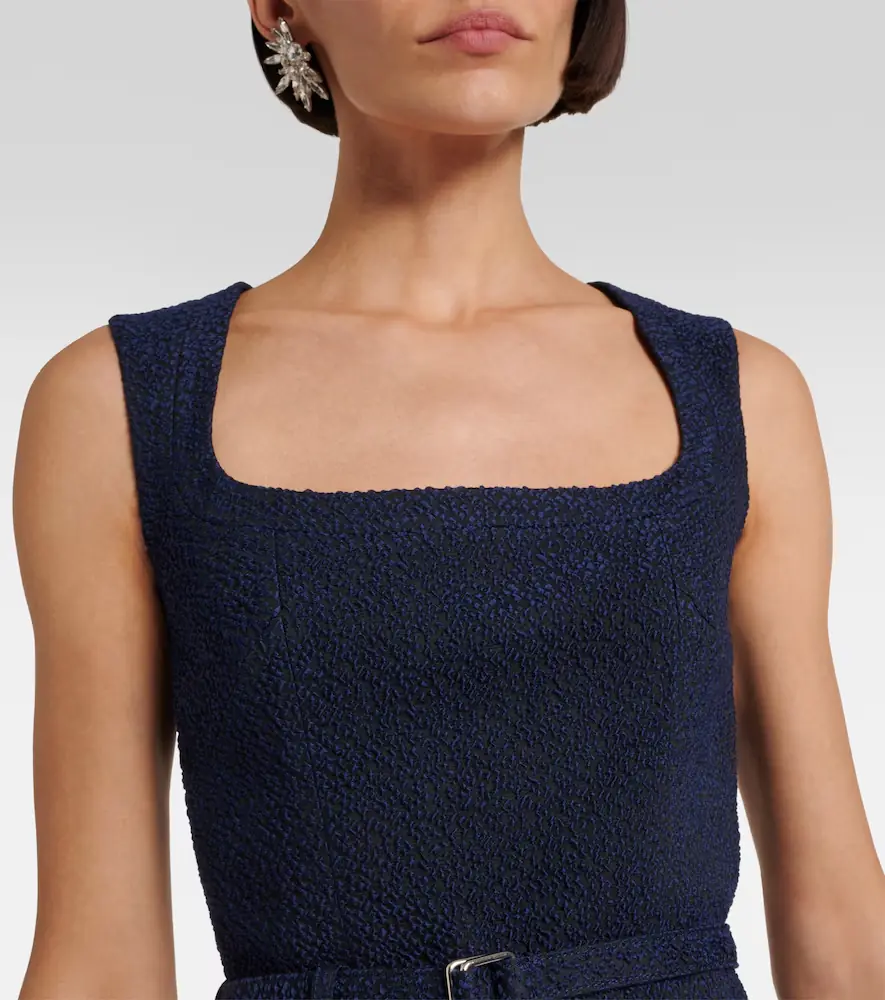 Emilia Wickstead Pinah cotton-blend bouclé midi dress | Thumbnail 3