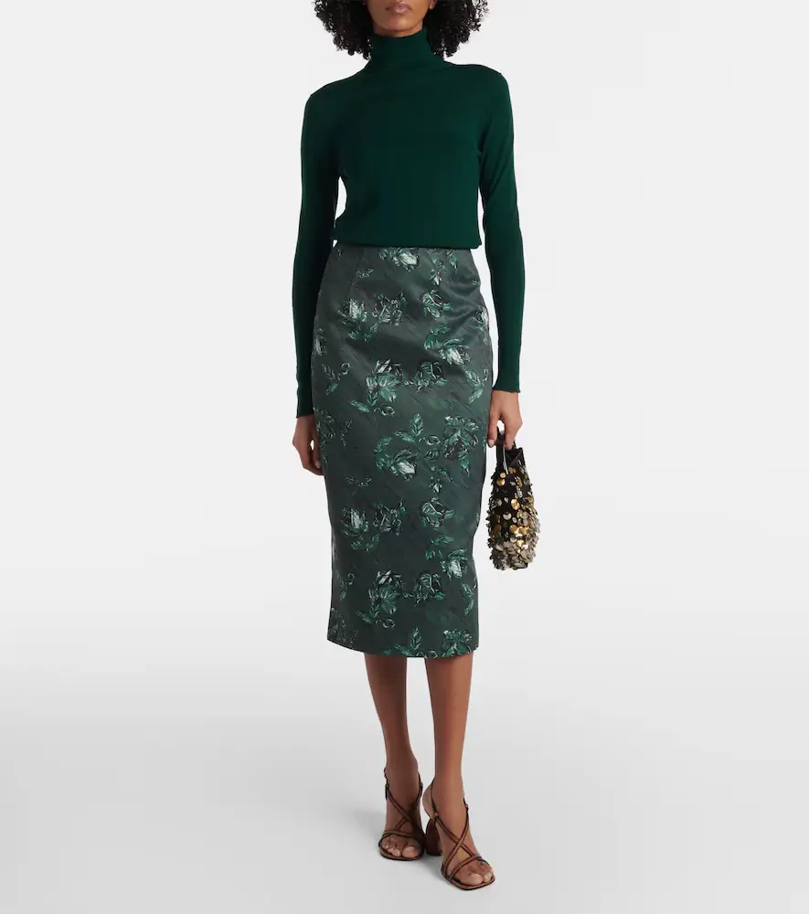 Emilia Wickstead Lorelei floral taffeta faille pencil skirt | Thumbnail 4 Emilia Wickstead Lorelei floral taffeta faille pencil skirt | Thumbnail 4