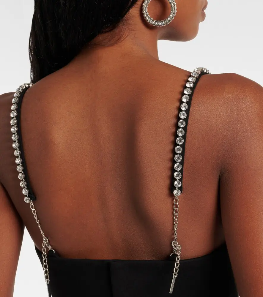 AREA Heart crystal-embellished crop top | Thumbnail 3 AREA Heart crystal-embellished crop top | Thumbnail 3