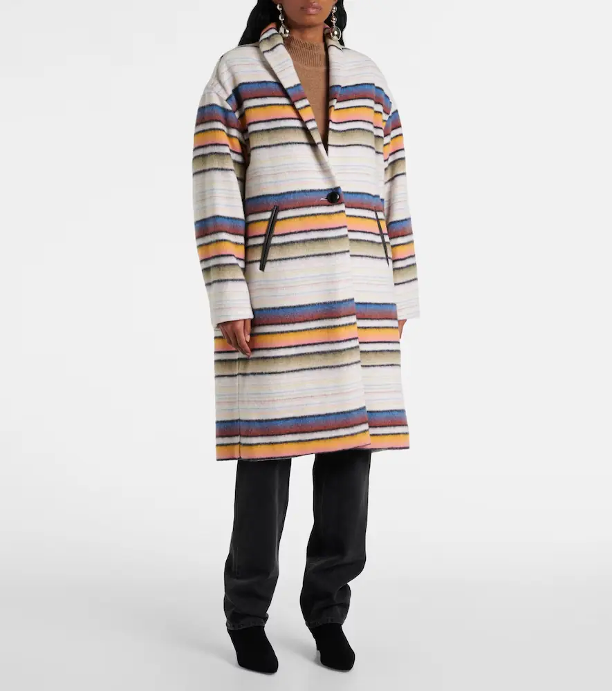 Marant Étoile Striped wool-blend coat | Thumbnail 2