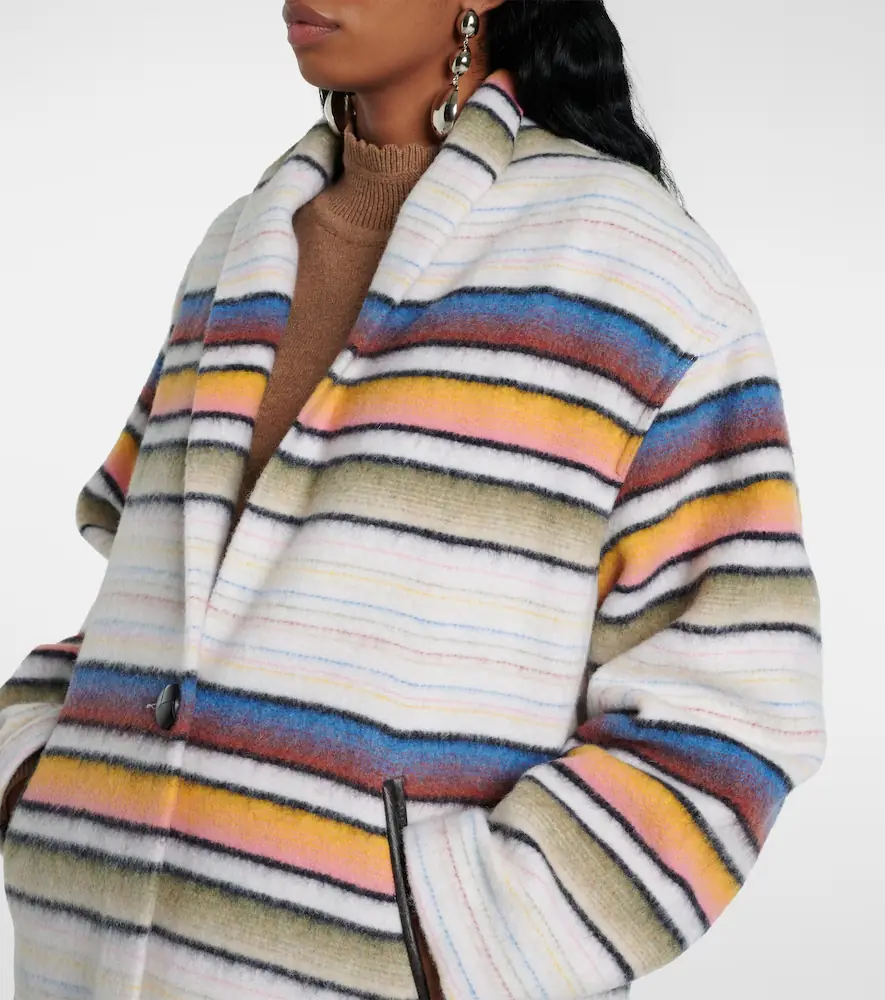 Marant Étoile Striped wool-blend coat | Thumbnail 5