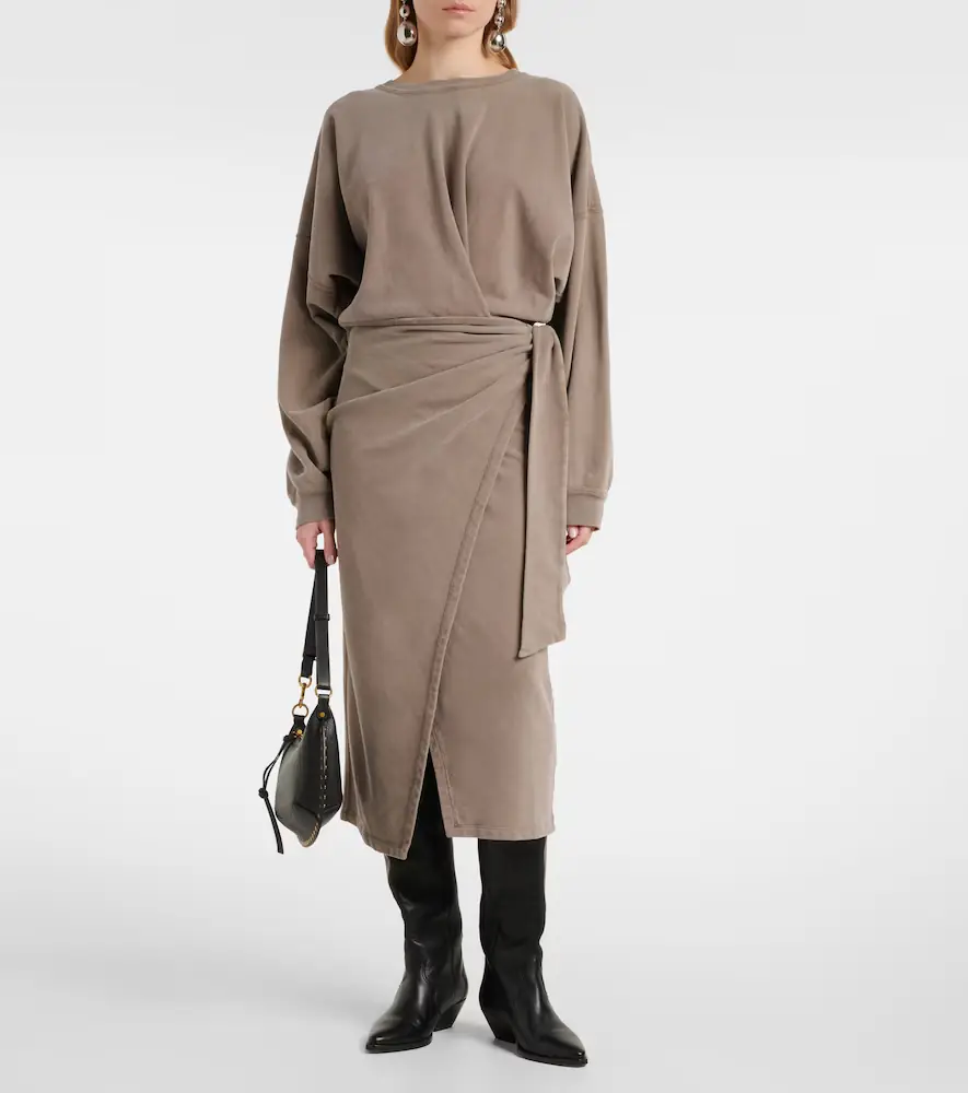 Marant Étoile Sandrina draped cotton midi dress | Thumbnail 2