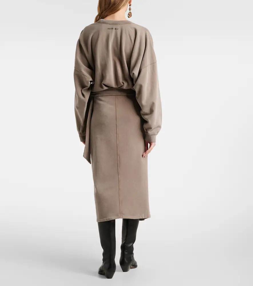 Marant Étoile Sandrina draped cotton midi dress | Thumbnail 3