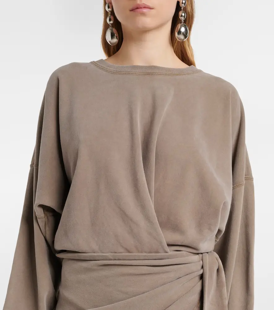 Marant Étoile Sandrina draped cotton midi dress | Thumbnail 5