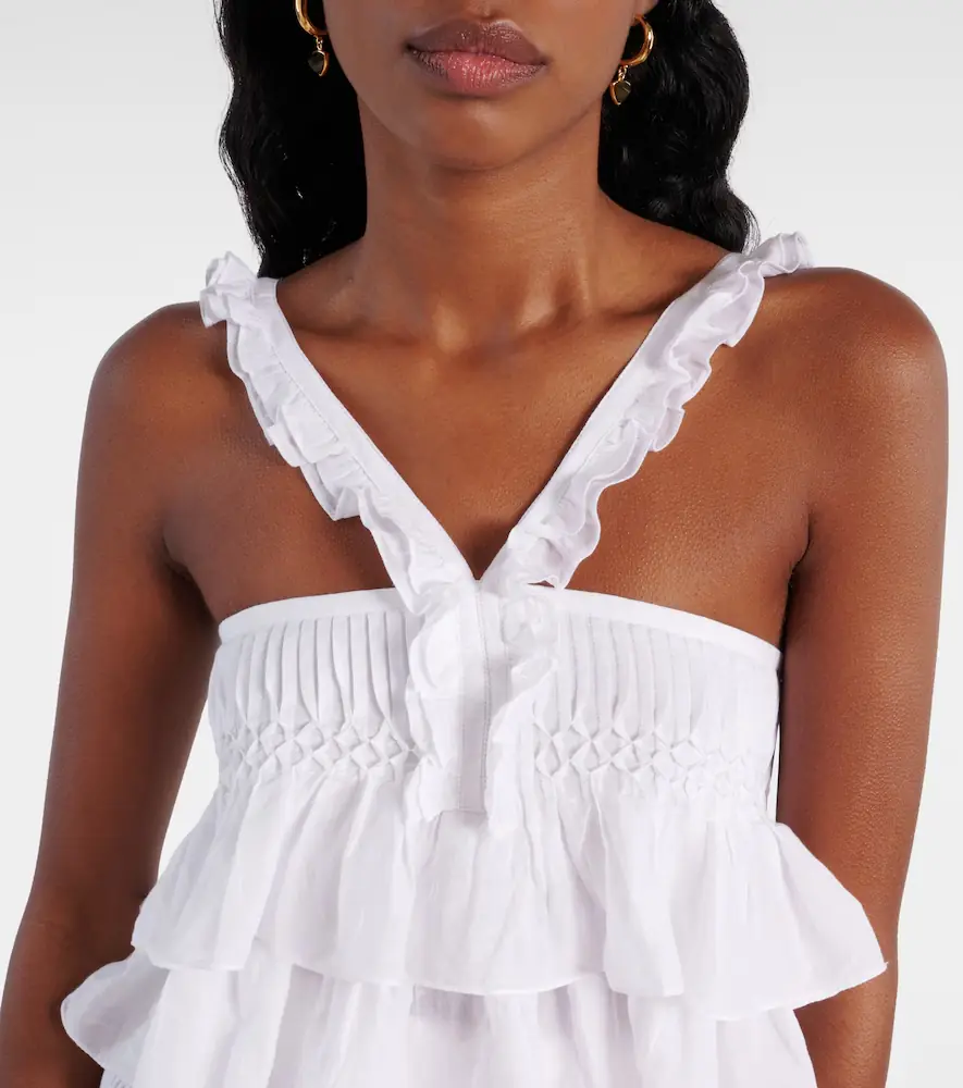 Marant Étoile Daliana ruffled cotton-blend top | Thumbnail 4 Marant Étoile Daliana ruffled cotton-blend top | Thumbnail 4