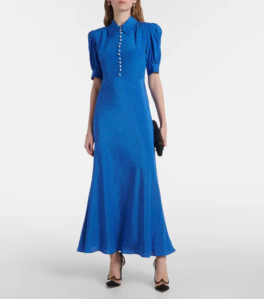 Alessandra Rich Polka-dot silk maxi dress | Thumbnail 4 Alessandra Rich Polka-dot silk maxi dress | Thumbnail 4
