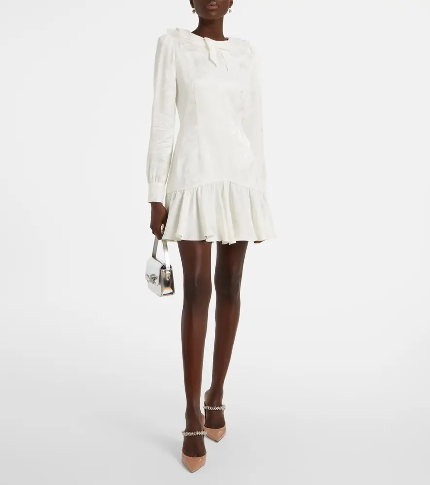 Alessandra Rich Bow-detail floral jacquard minidress | Thumbnail 6