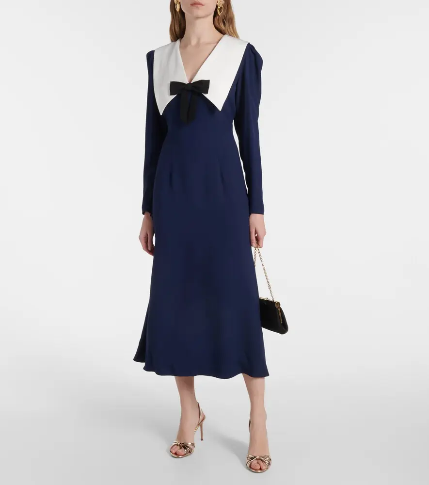 Alessandra Rich Envers bow-detail satin midi dress | Thumbnail 2 Alessandra Rich Envers bow-detail satin midi dress | Thumbnail 2