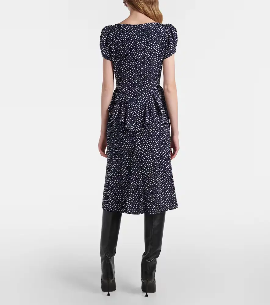 Alessandra Rich Polka-dot silk midi dress | Thumbnail 4 Alessandra Rich Polka-dot silk midi dress | Thumbnail 4