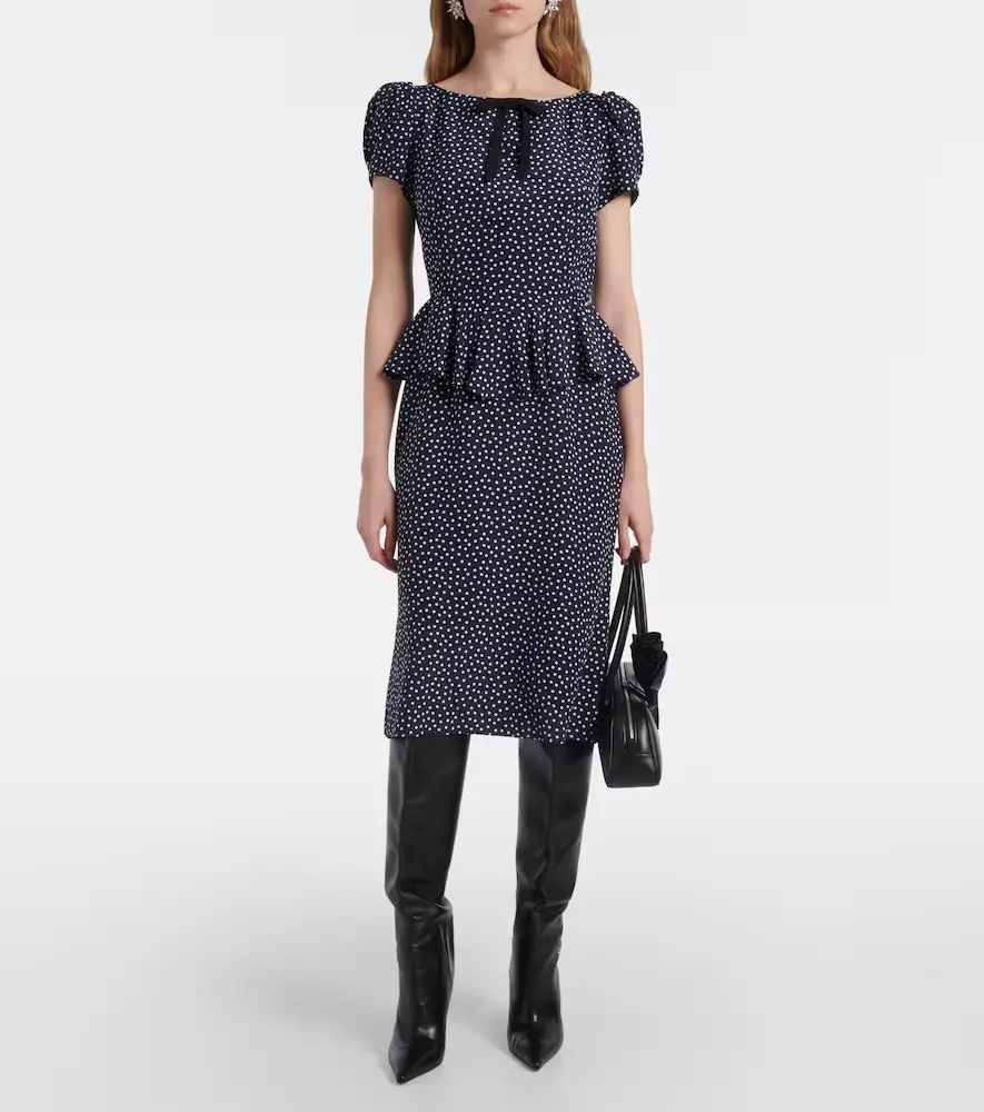 Alessandra Rich Polka-dot silk midi dress | Thumbnail 5 Alessandra Rich Polka-dot silk midi dress | Thumbnail 5