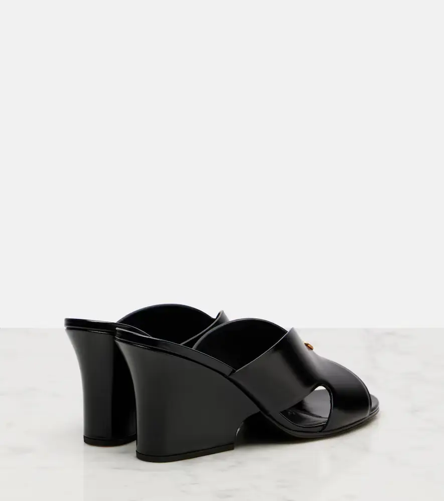 Loro Piana Vera 80 leather wedge mules | Thumbnail 3