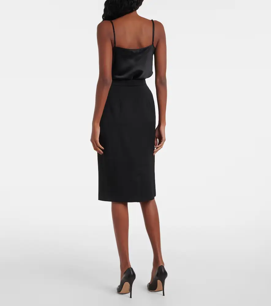 Alessandra Rich Virgin wool pencil skirt | Thumbnail 3 Alessandra Rich Virgin wool pencil skirt | Thumbnail 3